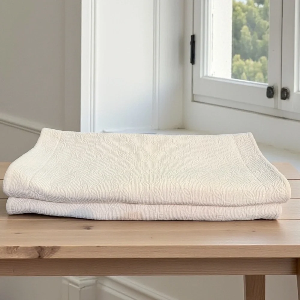SFERRA LINEA CASA 2 KING Matelasse Ivory Pillow Shams